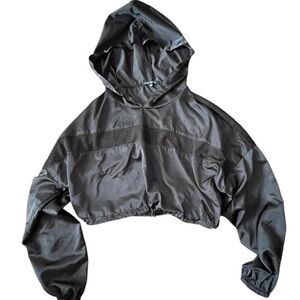 919-Heart Hips Black cropped hoodie with mesh details and pockets #croppedhoodie